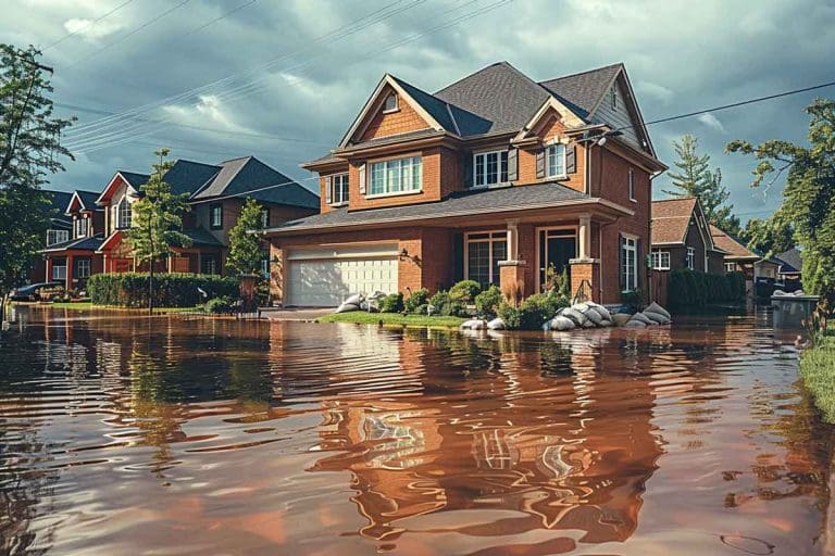 A_picturesque_Canadian_neighborhood_with_a_house_and_flood