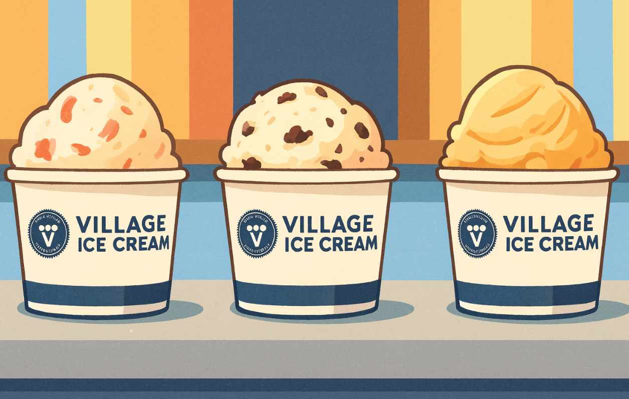 chrome mS45rF2cVZ - Summer Scoop Guide: 10 Famous Ice Cream Spots to Beat the Heat a row of ice cream cups